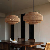 Vintage Rattan Pendant Light for Dining Room